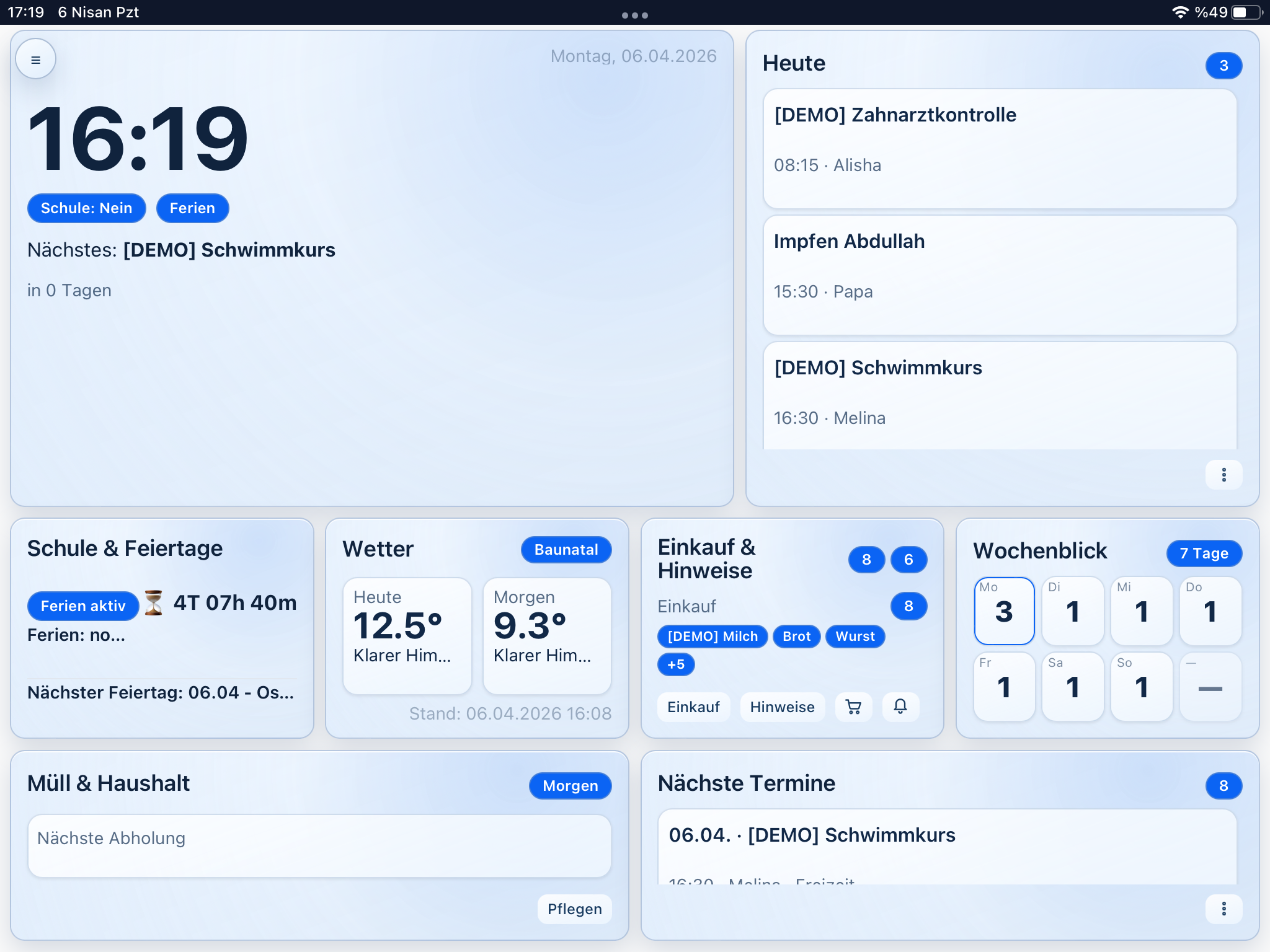 Panel design: Focus Daylight